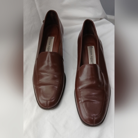 Etienne Aigner Townsend Brown Leather Low Heel Loafers Womens 8M Classic Preppy - Picture 2 of 7